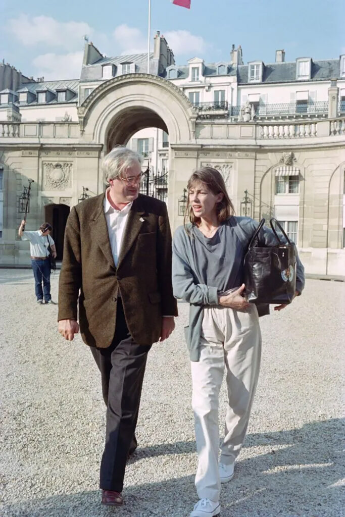 เจนกับกระเป๋าเบอร์กินของเธอในปี 1990